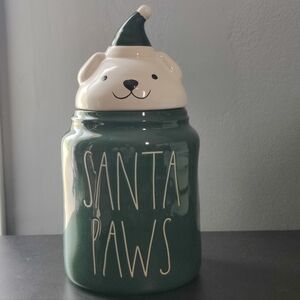 Rae Dunn canister - Santa Paws